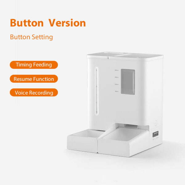 Pet Food Feeder and Water Dispenser Set 2 in 1 Automatic  Cat Feeder and Water Fountain With Camera Monitor - Image 2