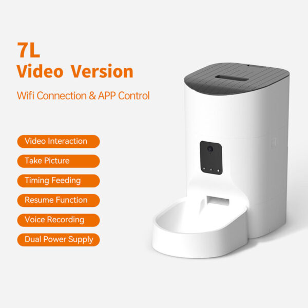 7L/9L WiFi App-Controlled Smart Pet Feeder | Automatic Feeder for Cats, Dogs, and Small Animals with Voice Interaction - Image 3