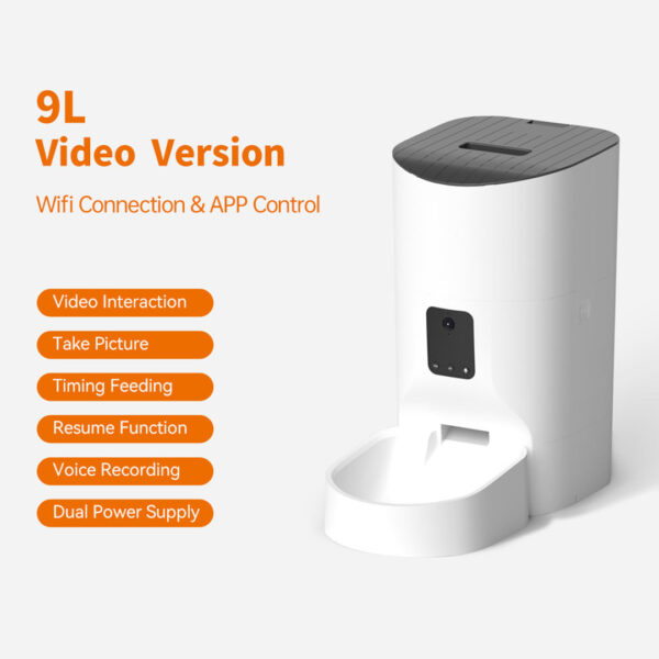 7L/9L WiFi App-Controlled Smart Pet Feeder | Automatic Feeder for Cats, Dogs, and Small Animals with Voice Interaction - Image 4