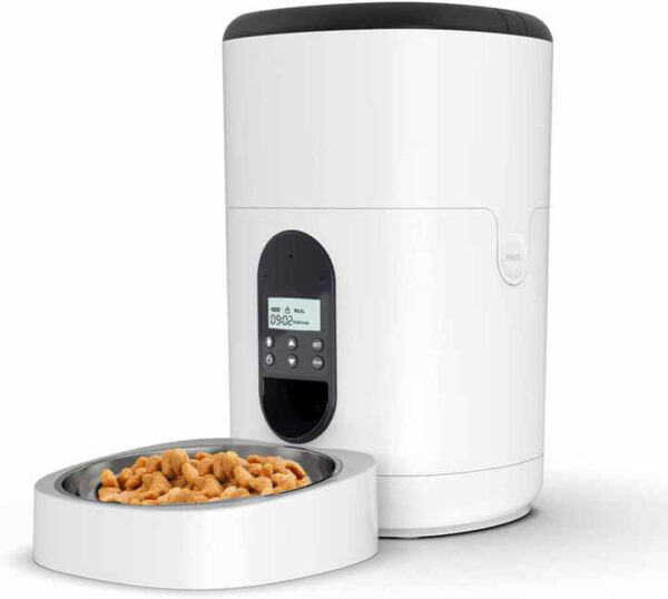 Timing Feeding 6L Smart Automatic Pet Feeder | 4 Meals Per Day | 10s Voice Recorder | Key Control for Dogs & Cats - Image 4