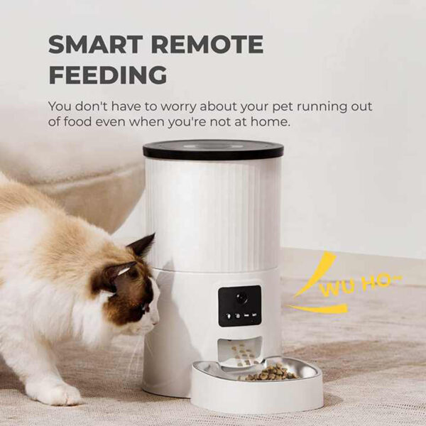 Smart 4L Automatic Pet Feeder with Anti-Stuck Design and 1080P HD Camera | Timed Feeding & Video Interaction for Cats and Dogs - Image 4