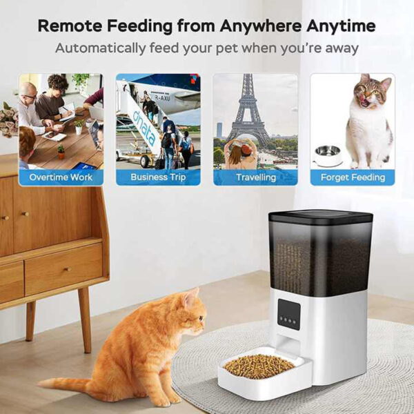 Smart Automatic Pet Feeder 4L | App-Controlled Dog Feeder with Timer & Anti-Block System - Image 4