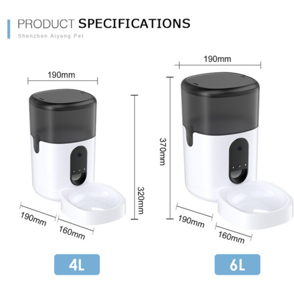 6L Smart Automatic Pet Feeder with 1080P HD Camera, Remote Control & Voice Interaction | For Cats, Dogs, and Small Animals - Image 6