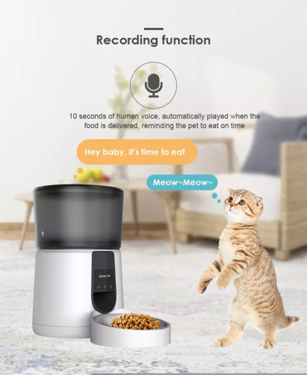 Smart 3.5L Automatic Pet Feeder with Live Video, Voice Interaction & Mobile App Remote Feeding | For Cats and Dogs - Image 5