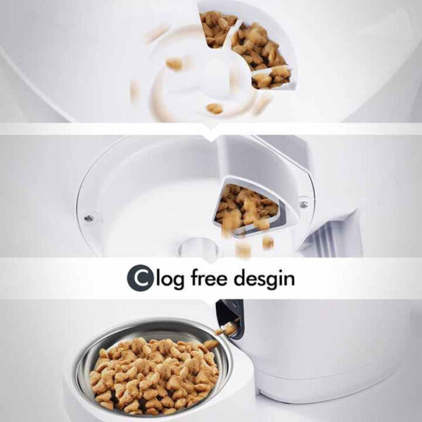 Timing Feeding 6L Smart Automatic Pet Feeder | 4 Meals Per Day | 10s Voice Recorder | Key Control for Dogs & Cats - Image 6