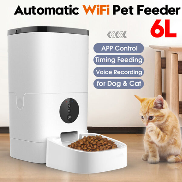 WiFi App-Controlled Smart Pet Feeder | 4L Automatic Food Dispenser for Cats, Dogs, and Puppies - Image 3