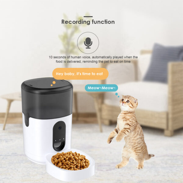 6L Smart Automatic Pet Feeder with 1080P HD Camera, Remote Control & Voice Interaction | For Cats, Dogs, and Small Animals - Image 7