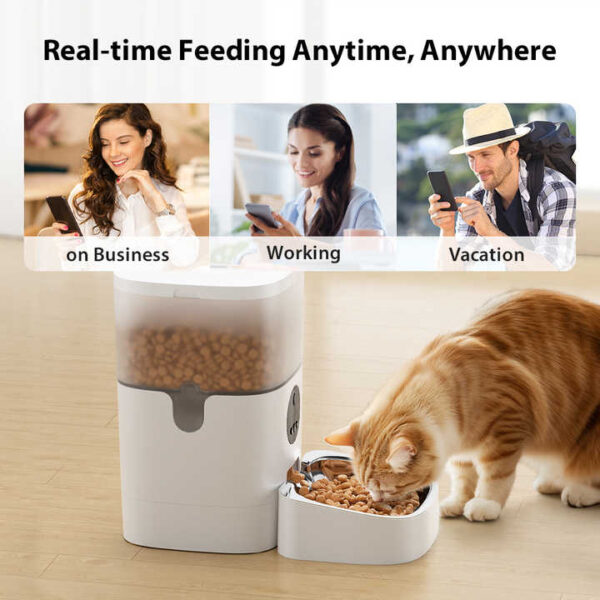 Newest 6L Smart Automatic Pet Feeder with Video Voice Interaction | Food Grade ABS | For Dogs & Cats - Image 6