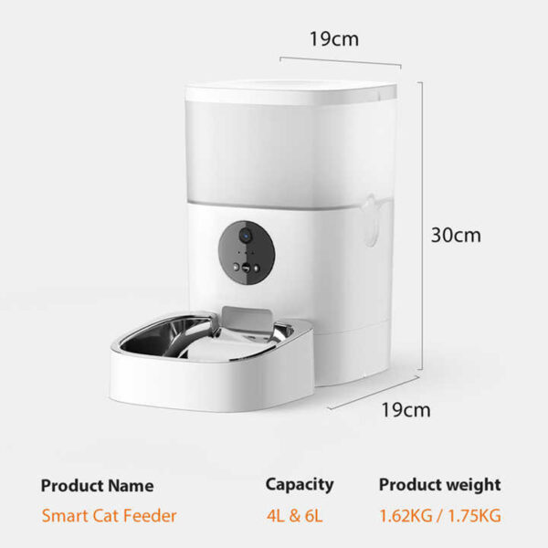 WiFi Smart Automatic Pet Food Dispenser | 4L Programmable Feeder with Timer & Voice Recording for Cats and Dogs - Image 5