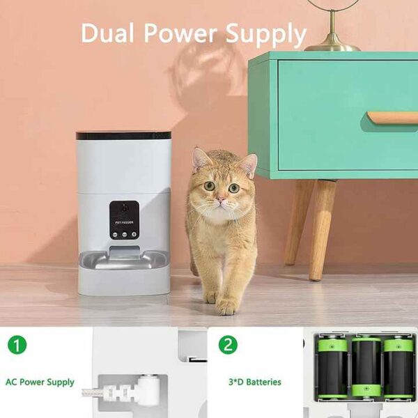 6L Smart Automatic Pet Feeder with Full HD Video, Mobile App Control, Voice Interaction, Up to 8 Meals/Day | For Cats & Dogs - Image 6