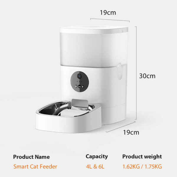 Newest 6L Smart Automatic Pet Feeder with Video Voice Interaction | Food Grade ABS | For Dogs & Cats - Image 7
