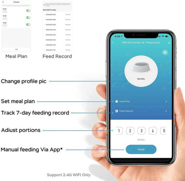Smart Automatic Pet Feeder 4L | App-Controlled Dog Feeder with Timer & Anti-Block System - Image 7
