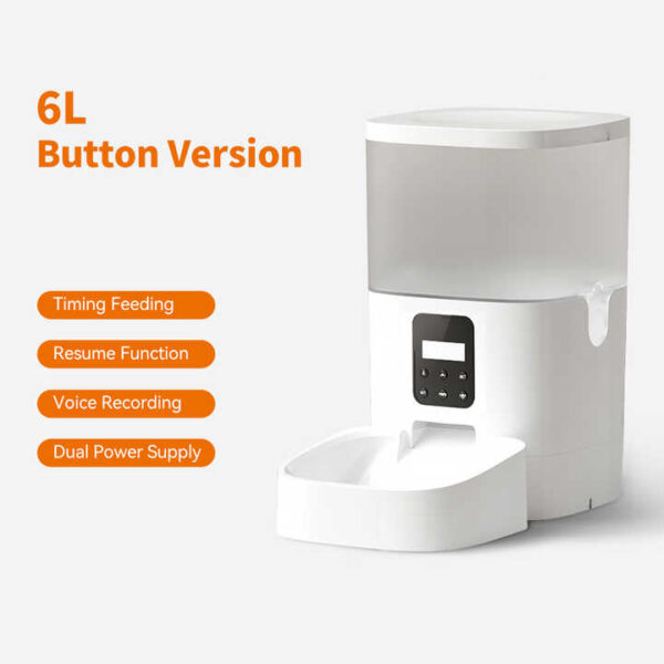 6L Smart App WiFi Automatic Pet Feeder | Power-Off Protection | LCD Display | Pet Food Bowl for Dogs & Cats - Image 2